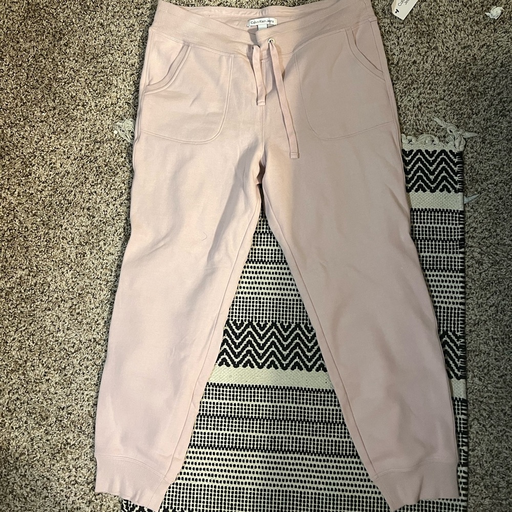 Calvin Klein Blush Pink Kids Sweatpants